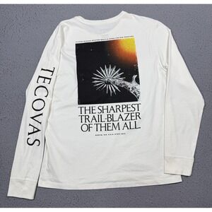 Tecovas Shirt Mens Medium White Long Sleeve Western Spur Graphic Tee Trailblazer